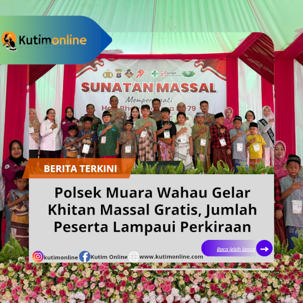 Polsek Muara Wahau Gelar Khitan Massal Gratis, Jumlah Peserta Lampaui Perkiraan